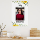 Floral Funeral Welcome Sign Sjabloon Poster (Keuken)