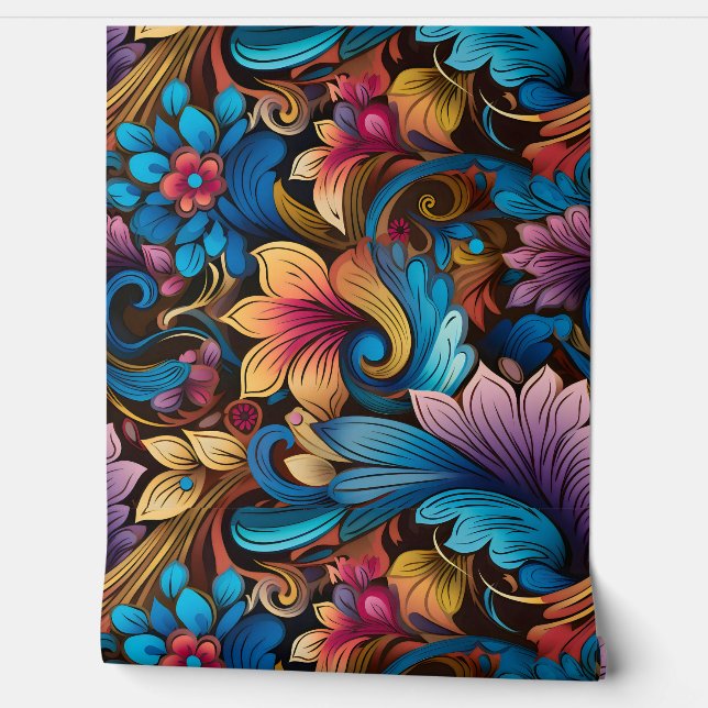 Floral Funkadelic Botanical Behang (Afrollen)