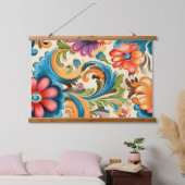 Floral Funkadelic Botanical Hangend Wandkleed (Slaapkamer)