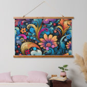 Floral Funkadelic Botanical Hangend Wandkleed (Slaapkamer)
