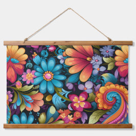 Floral Funkadelic Botanical Hangend Wandkleed