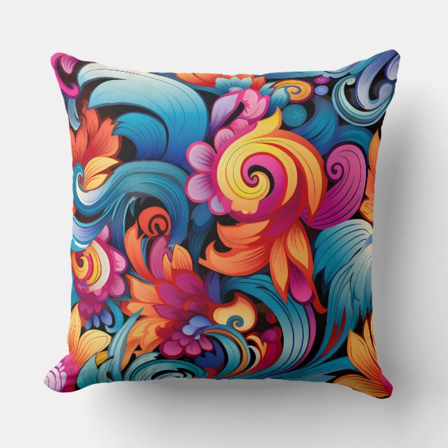 Floral Funkadelic Botanical Kussen (Voorkant)