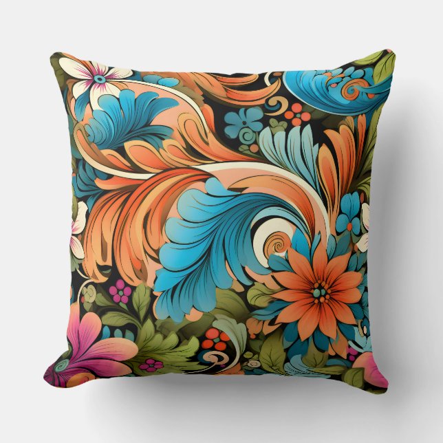 Floral Funkadelic Botanical Kussen (Voorkant)