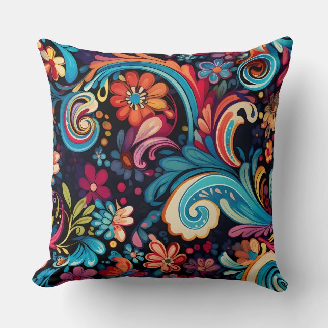 Floral Funkadelic Botanical Kussen (Voorkant)