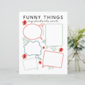 Floral Funny Dingen mijn studenten zeiden (Staand voorkant)