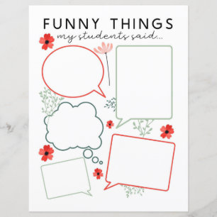 Floral Funny Dingen mijn studenten zeiden