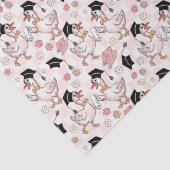 Floral Funny Groovy Goose Afstuderen Tissuepapier (Detail)