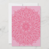 Floral Fuschia Red Half Saree Indische meisje cere Kaart (Achterkant)