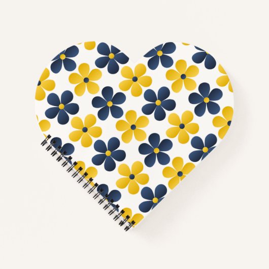 Floral Fusion: levendig achtergrondontwerp Notitieboek (Voorkant)