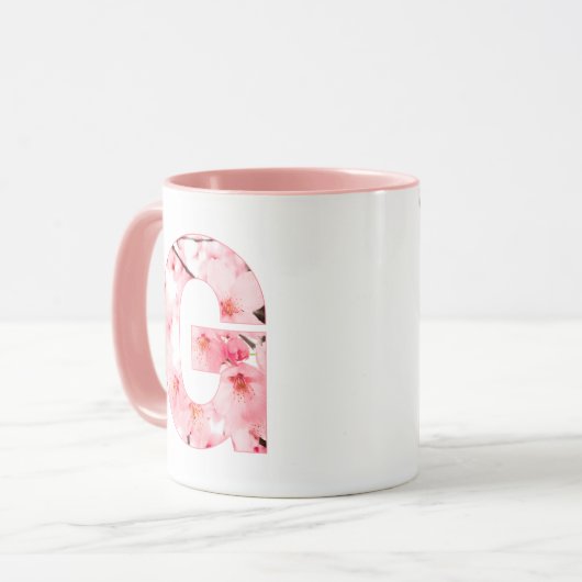 Floral G Initial Mug | Personalized Name & Traits Mok (Voorkant links)