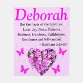 FLORAL GALATIANS 5 GEPERSONALISEERDE FLEECE DEKEN (Voorkant)