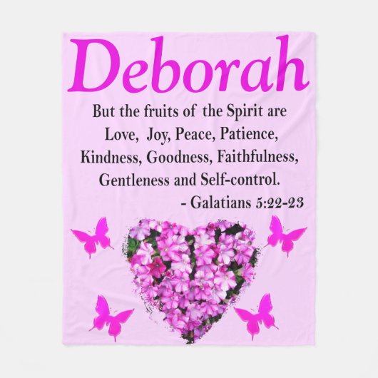 FLORAL GALATIANS 5 GEPERSONALISEERDE FLEECE DEKEN (Voorkant)