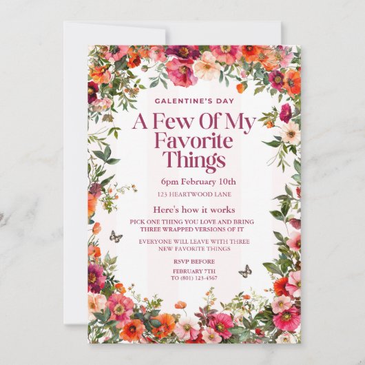 Floral Galentine's Valentijns Feestdagenkaart (Voorkant)