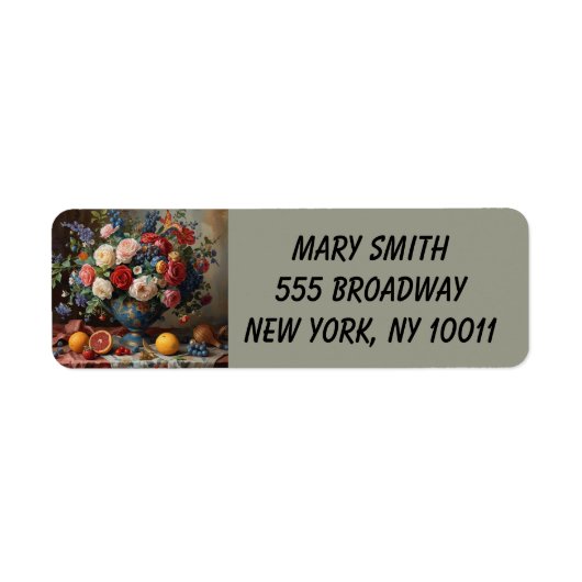 Floral Galore Etiket (Voorkant)