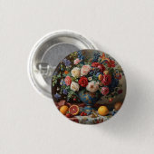 Floral Galore Ronde Button 3,2 Cm (Voorkant /achterkant)