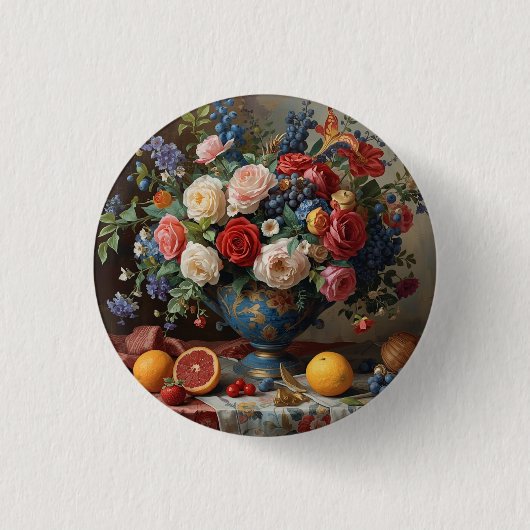 Floral Galore Ronde Button 3,2 Cm (Voorkant)