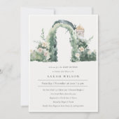 Floral Garden Arch Botanisch Baby shower Invite Bedankkaart (Voorkant)
