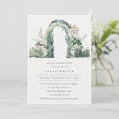 Floral Garden Arch Botanisch Baby shower Invite Bedankkaart (Staand voorkant)