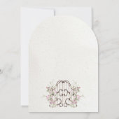 floral garden arch monogram wedding kaart (Achterkant)