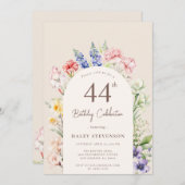 Floral Garden Arch Whimsical Beige 44e verjaardag Kaart (Voorkant / Achterkant)