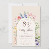 Floral Garden Arch Whimsical Beige 83e verjaardag Kaart (Voorkant)