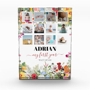 Floral Garden Baby eerste jaar Foto collage