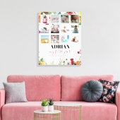 Floral Garden Baby eerste jaar Foto collage Canvas Afdruk (Insitu (Woonkamer))