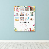 Floral Garden Baby eerste jaar Foto collage Canvas Afdruk (Insitu (Houten vloer))
