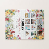 Floral Garden Baby eerste jaar Foto collage Legpuzzel (Horizontaal)