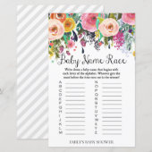 Floral Garden Baby shower Game PRINED (Voorkant / Achterkant)