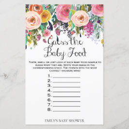 Floral Garden Baby shower Game PRINED