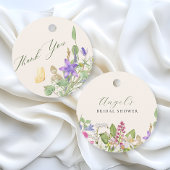Floral garden bedankjes labels