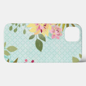 Floral Garden, blauwe achtergrond Case-Mate iPhone Case (Achterkant (horizontaal))
