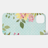 Floral Garden, blauwe achtergrond Case-Mate iPhone Case (Achterkant (horizontaal))
