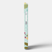 Floral Garden, blauwe achtergrond Case-Mate iPhone Case (Achterkant / Links)