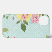 Floral Garden, blauwe achtergrond Case-Mate iPhone Case (Achterkant (horizontaal))