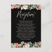 Floral Garden Border Bruiloft Receptie Kaarten (Voorkant)