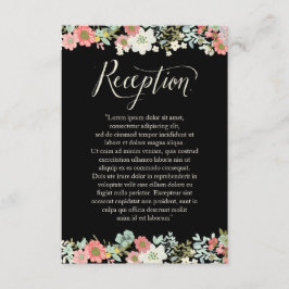 Floral Garden Border Bruiloft Receptie Kaarten