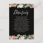 Floral Garden Border Wedding Directions Kaarten (Voorkant)
