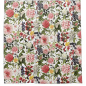 Floral Garden Botanische Bloemen Douchegordijn (Voorkant)