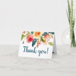 Floral Garden Bridal Shower Thank You Card Bedankkaart