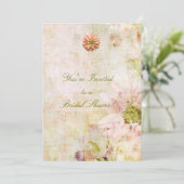 Floral Garden Bridal Shower-uitnodiging Kaart (Staand voorkant)