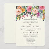 Floral Garden bruiloft uitnodiging (Voorkant / Achterkant)