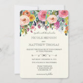 Floral Garden bruiloft uitnodiging (Voorkant)