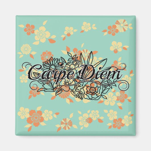 Floral Garden Carpe Diem Magneet (Voorkant)