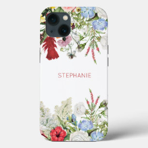Floral Garden Colorful Flowers Eigen naam Case-Mate iPhone Case