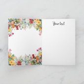 Floral Garden Colorful Flowers Moederdag Kaart (Binnen)