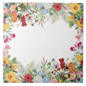 Floral Garden Colorful Flowers Tegeltje (Voorkant)