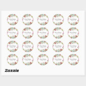 Floral Garden Colorful Flowers Wedding Ronde Sticker (Vel)