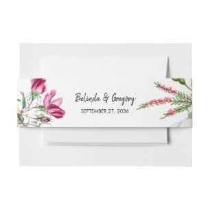 Floral Garden Colorful Flowers Wedding Uitnodigingen Wikkel